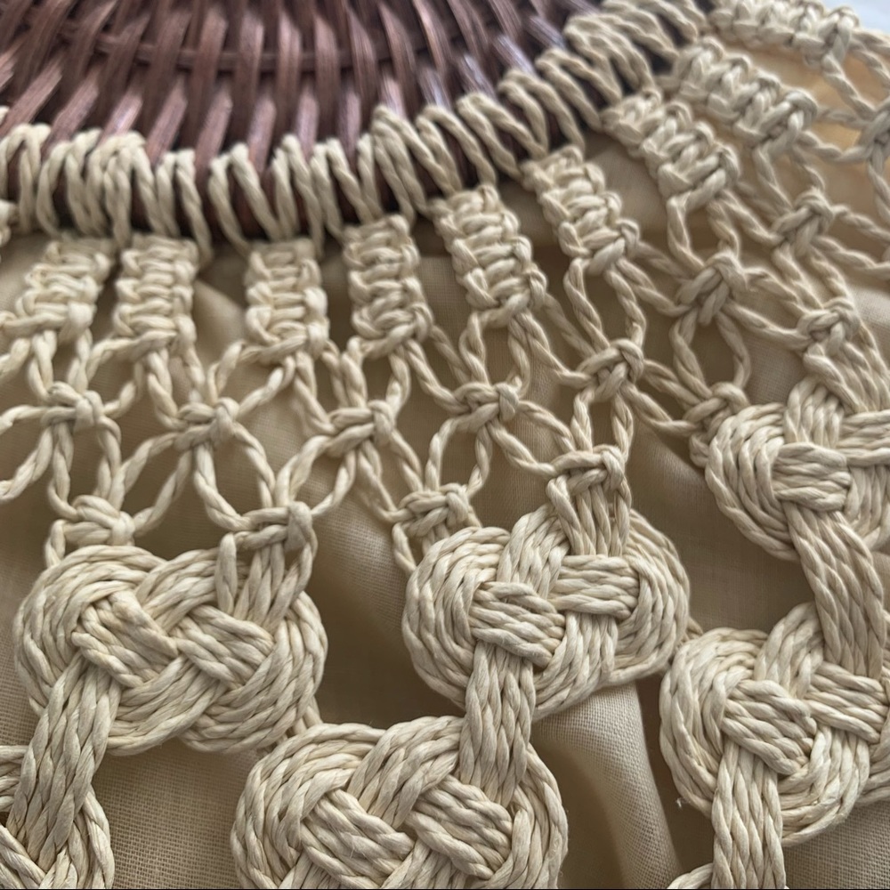 Rattan Mini Boho Purse Bag Unique | Straw Colour - Picture 3 of 6